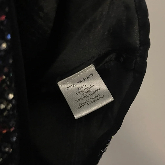 Parker beaded spaghetti strap blouse party Holiday chic Christmas New Year's eve - Picture 5 of 5